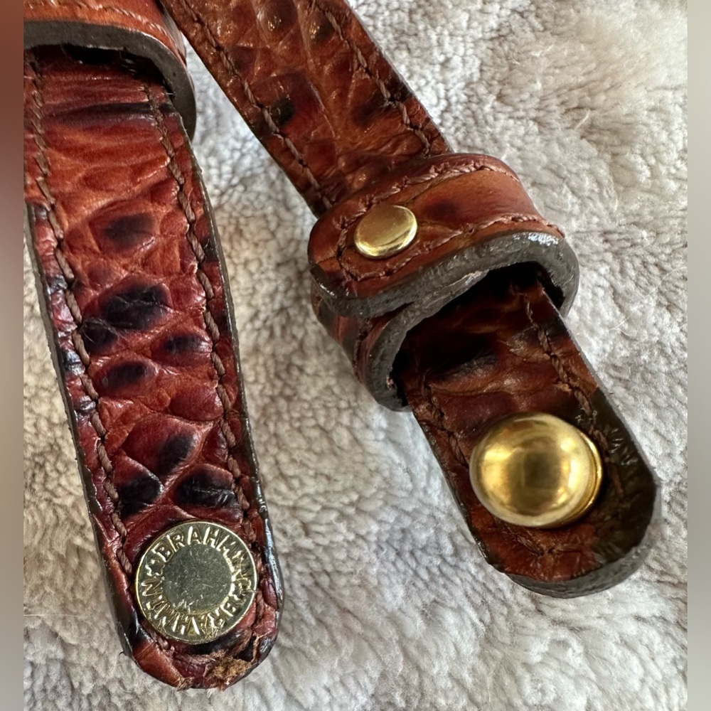 ✨Brahmin Wristlet Clutch in Melbourne Croc Embossed Leather Detachable strap - Picture 7 of 14